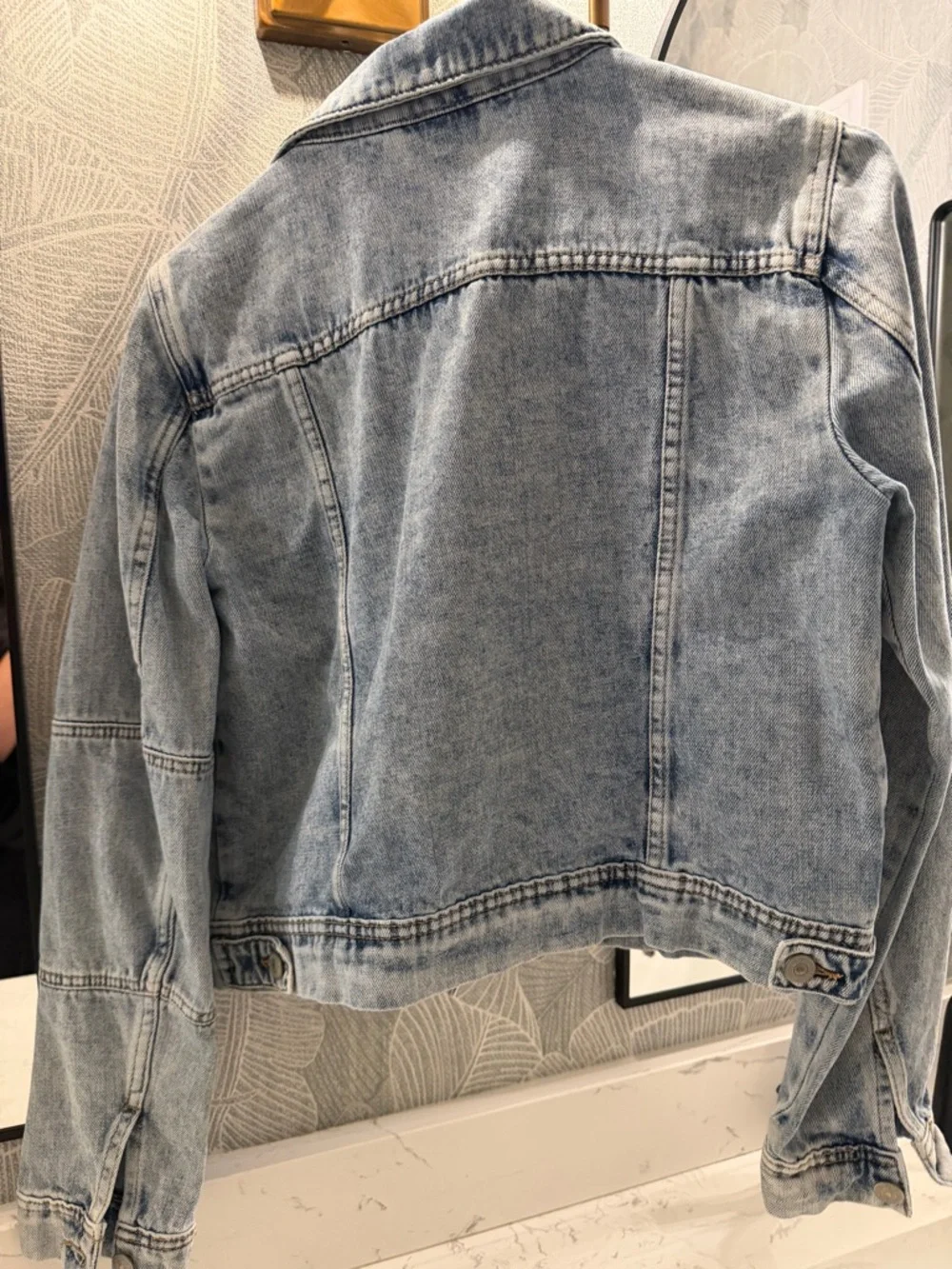 Free People Light Blue Washed Denim Jacket - Picture 5 of 7